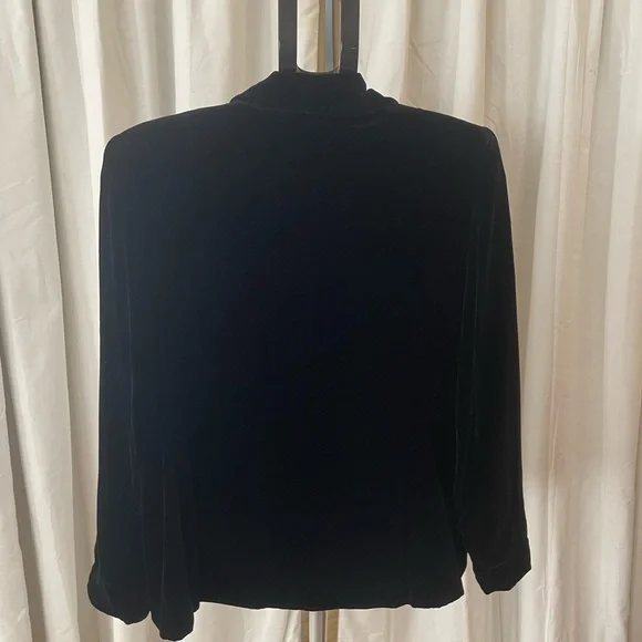 Rena Rowan Classic Black Velvet Blazer - Picture 2 of 3